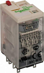 Square D - 14 Pins, 1.2 VA Power Rating, Ice Cube Electromechanical Plug-in General Purpose Relay - 3 Amp at 277 VAC, 4PDT, 24 VAC, 21mm Wide x 40mm High x 27mm Deep - Benchmark Tooling