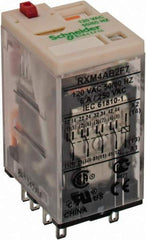 Square D - 14 Pins, 1.2 VA Power Rating, Ice Cube Electromechanical Plug-in General Purpose Relay - 6 Amp at 277 VAC, 4PDT, 120 VAC, 21mm Wide x 40mm High x 27mm Deep - Benchmark Tooling