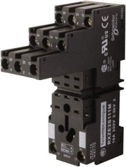 Square D - 14 Pins, 250 Volt, 5 and 10 Amp, 4PDT, Ice Cube Relay Socket - DIN Rail Mount, Screw Panel Mount, IP20, Plug In Terminal - Benchmark Tooling