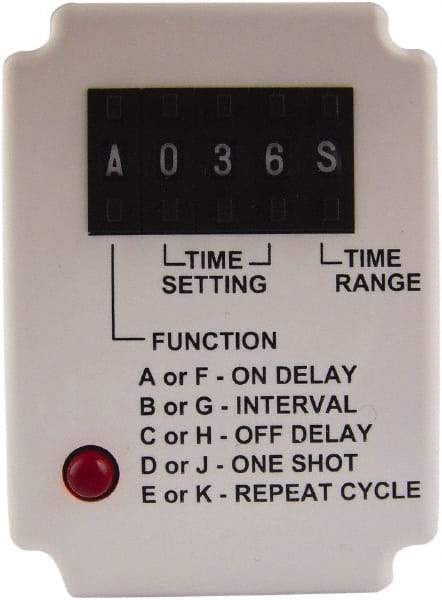 Square D - 11 Pin, 999 hr Delay, Multiple Range DPDT Time Delay Relay - 10 Contact Amp, 110 VDC & 120 VAC - Benchmark Tooling