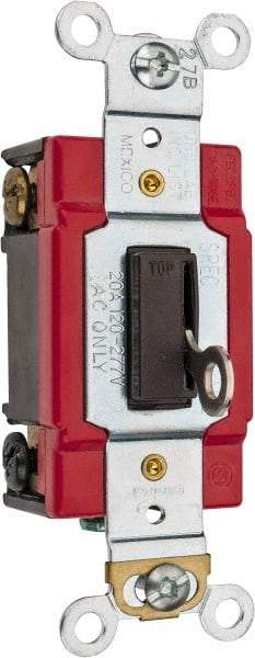 Cooper Wiring Devices - 3 Pole, 120 to 277 VAC, 20 Amp, Specification Grade, Key Lock, Wall and Dimmer Light Switch - 1.31 Inch Wide - Benchmark Tooling