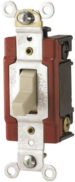 Cooper Wiring Devices - 3 Pole, 120 to 277 VAC, 20 Amp, Specification Grade, Toggle, Wall and Dimmer Light Switch - 1.31 Inch Wide - Benchmark Tooling