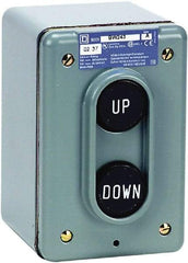 Schneider Electric - 2 Operator, Pushbutton Pendant Control Station - Up-Down (Legend), Maintained Switch, 2NO Contact, NEMA 4 - Benchmark Tooling