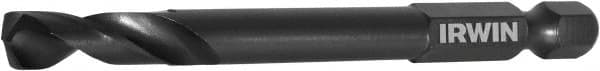 Irwin - 15/64" 135° High Speed Steel Jobber Drill - Oxide Finish, Right Hand Cut, Spiral Flute, 3-7/8" OAL - Benchmark Tooling