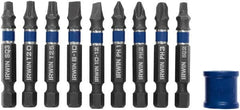 Irwin - 10 Piece, Phillips, Square, Torx, Slotted Handle, Power Bit Set - #2 - Benchmark Tooling