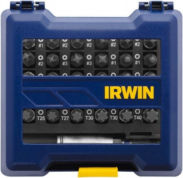 Irwin - 31 Piece, Phillips, Square, Torx Handle, Insert Bit Set - #1 to #3 - Benchmark Tooling