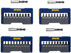 Irwin - 40 Piece, Phillips, Square, Torx, Slotted Handle, Insert Bit Set - #1 to #3 - Benchmark Tooling