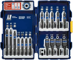 Irwin - 17 Piece, Phillips, Square, Torx, Hex Nutsetter, Slotted Handle, Drive Set - 1/4 to 7/16" Hex, #2 - Benchmark Tooling