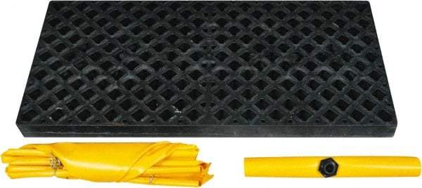 UltraTech - 66 Gal Sump, 3,000 Lb Capacity, 2 Drum, Polyethylene Spill Deck or Pallet - 54" Long x 25" Wide x 4" High, Low Profile, Inline Drum Configuration - Benchmark Tooling