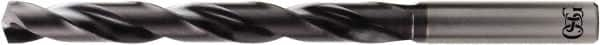 OSG - #13, 140° Point, Spiral Flute, Solid Carbide Taper Length Drill Bit - WD1 Finish, 45mm Flute Length, 85mm OAL, Series HP258 - Benchmark Tooling