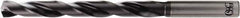 OSG - 17/64", 140° Point, Spiral Flute, Solid Carbide Taper Length Drill Bit - WD1 Finish, 66mm Flute Length, 106mm OAL, Series HP258 - Benchmark Tooling