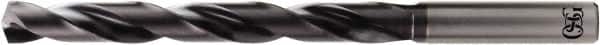 OSG - 19/32", 140° Point, Spiral Flute, Solid Carbide Taper Length Drill Bit - WD1 Finish, 152mm Flute Length, 204mm OAL, Series HP258 - Benchmark Tooling