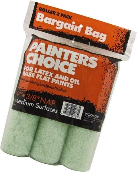 Wooster Brush - 3/8" Nap, 9" Wide Paint Roller - Medium Texture, Synthetic Knit - Benchmark Tooling