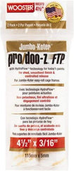 Wooster Brush - 3/16" Nap, 4-1/2" Wide Paint Mini Roller Covers - Smooth Texture, Woven - Benchmark Tooling