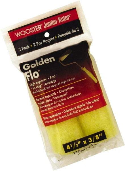 Wooster Brush - 3/8" Nap, 4-1/2" Wide Paint Mini Roller Covers - Medium Texture, Synthetic Knit - Benchmark Tooling