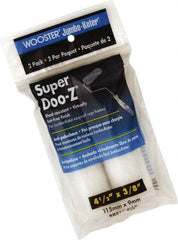 Wooster Brush - 3/8" Nap, 4-1/2" Wide Paint Mini Roller Covers - Medium Texture, Woven - Benchmark Tooling