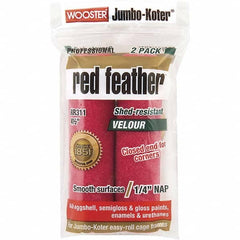 Wooster Brush - 1/4" Nap, 4-1/2" Wide Paint Mini Roller Covers - Smooth Texture, Velour - Benchmark Tooling