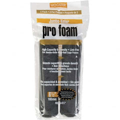 Wooster Brush - 3/8" Nap, 6-1/2" Wide Paint Mini Roller Covers - Smooth Texture, Foam - Benchmark Tooling