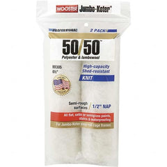 Wooster Brush - 1/2" Nap, 6-1/2" Wide Paint Mini Roller Covers - Semi-Rough Texture, Wool/Poly Blend - Benchmark Tooling
