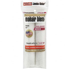 Wooster Brush - 1/4" Nap, 6-1/2" Wide Paint Mini Roller Covers - Smooth Texture, Mohair Blend - Benchmark Tooling