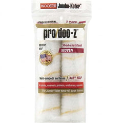 Wooster Brush - 3/8" Nap, 6-1/2" Wide Paint Mini Roller Covers - Medium Texture, Woven - Benchmark Tooling