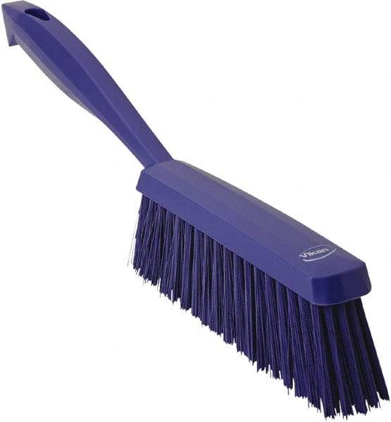 Vikan - 14" OAL, Polyester Staple Set Bench Brush - 2" Bristle Length, 6-3/8" Long Head, Purple - Benchmark Tooling