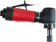 Chicago Pneumatic - 1/4" Collet, Angle Handle, Air Angle Die Grinder - 30,000 RPM, Rear Exhaust, 19 CFM, 0.4 hp, 90 psi, 6.35mm Inlet - Benchmark Tooling