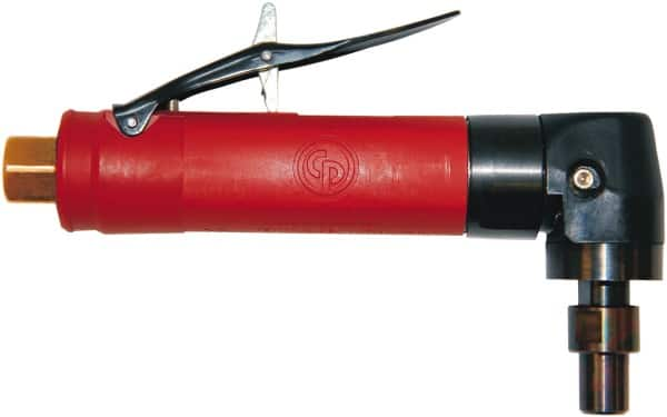 Chicago Pneumatic - 1/4" Collet, Angle Handle, Air Angle Die Grinder - 12,000 RPM, Rear Exhaust, 16.9 CFM, 0.5 hp, 90 psi, 6.35mm Inlet - Benchmark Tooling