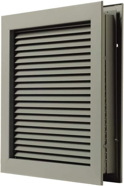 National Guard Products - 25" Wide x 25" High, Solid Steel Louver - 24" Opening Width, 24" Opening Height - Benchmark Tooling