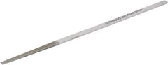 Strauss - 6.69" OAL Medium Flat Needle Diamond File - 0.157" Wide x 0.09" Thick, 1.97 LOC, Gray, 126 Grit - Benchmark Tooling
