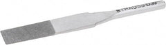 Strauss - 2.244" OAL Very Fine Flat Needle Diamond File - 0.238" Wide x 0.118" Thick, 0.59 LOC, Gray, 30 Grit - Benchmark Tooling