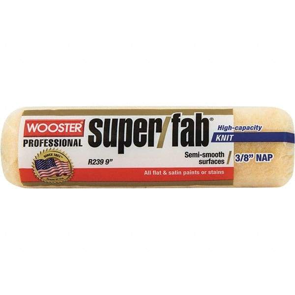 Wooster Brush - 3/8" Nap, 9" Wide Paint Roller - Medium Texture, Synthetic Knit - Benchmark Tooling