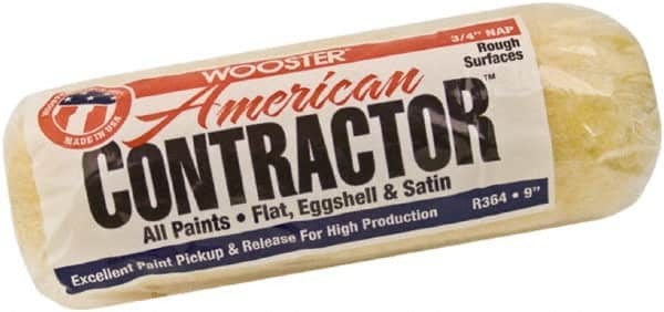 Wooster Brush - 3/4" Nap, 9" Wide Paint Roller - Rough Texture, Synthetic Knit - Benchmark Tooling