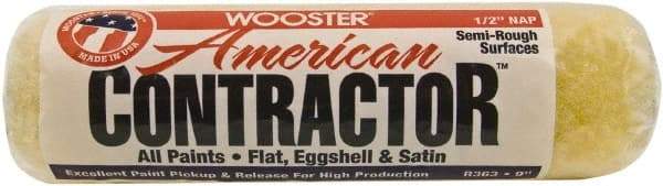 Wooster Brush - 1/2" Nap, 9" Wide Paint Roller - Semi-Rough Texture, Synthetic Knit - Benchmark Tooling