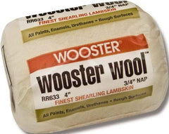 Wooster Brush - 3/4" Nap, 4" Wide Paint Roller - Rough Texture, Lambswool - Benchmark Tooling