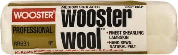 Wooster Brush - 3/8" Nap, 9" Wide Paint Roller - Medium Texture, Lambswool - Benchmark Tooling