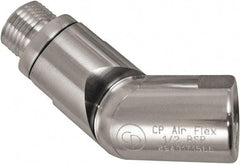 Chicago Pneumatic - 1/2 Male x Female NPT Pneumatic Hose Swivel Fitting - 1/2" ID, Aluminum, Industrial Interchange, 1-5/32" Body Diam - Benchmark Tooling