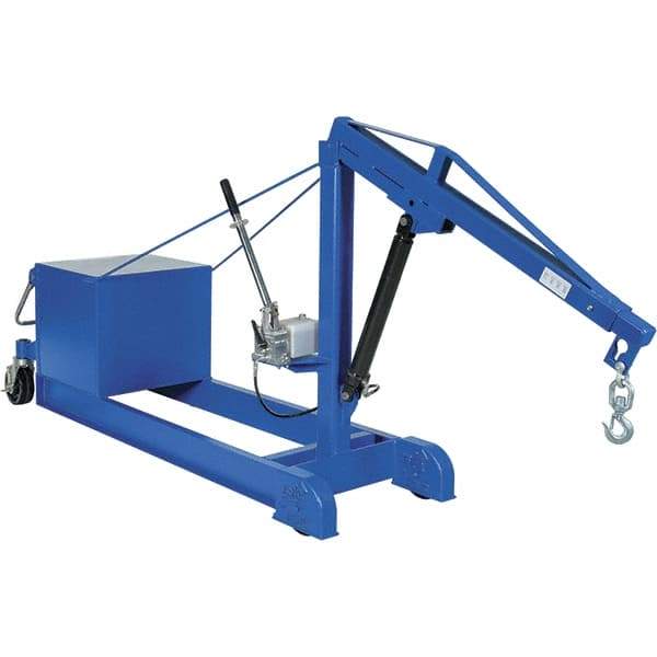 Vestil - 2,000 Lb Load Capacity, Steel Counter Balanced Floor Crane - 5' 17/64" Span - Benchmark Tooling