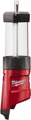 Milwaukee Tool - LED Bulb, 400 Lumens, Spotlight/Lantern Flashlight - Red Plastic Body, 12V Lithium-Ion Batteries Not Included - Benchmark Tooling