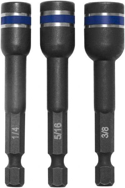 Irwin - 3 Piece, Magnetic Nutsetters Handle, Hex - 1/4 to 3/8" Hex - Benchmark Tooling