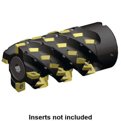 Kennametal - 60 Inserts, 80mm Cut Diam, 32mm Arbor Diam, 110mm Max Depth of Cut, Indexable Square-Shoulder Face Mill - 0° Lead Angle, 143mm High, SD.. 1204.. Insert Compatibility, Through Coolant, Series 5230VS12 - Benchmark Tooling