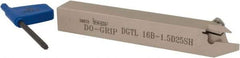 Iscar - External Thread, 1/2" Max Depth of Cut, 1mm Min Groove Width, 120mm OAL, Left Hand Indexable Grooving Cutoff Toolholder - 16mm Shank Height x 16mm Shank Width, DG. 1../DG. 15.. Insert Style, DGT Toolholder Style, Series Do-Grip - Benchmark Tooling