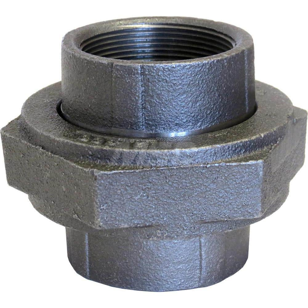 Black Union: 1/2″, 300 psi, Threaded Malleable Iron, Galvanized Finish, Class 300