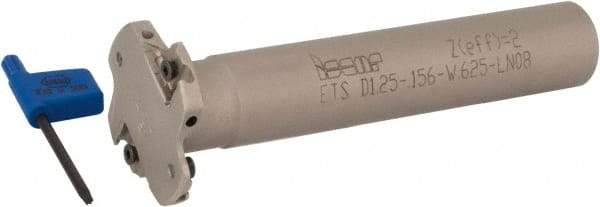 Iscar - Shank Connection, 5/32" Cutting Width, 5/16" Depth of Cut, 1-1/4" Cutter Diam, 2 Tooth Indexable Slotting Cutter - 5/8" Shank Diam, ETS-LN08 Toolholder, LNET Insert, Right Hand Cutting Direction - Benchmark Tooling