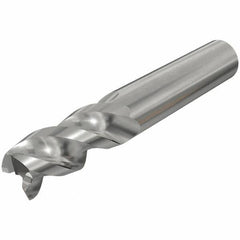 Iscar - 10mm, 23.5mm LOC, 10mm Shank Diam, 72mm OAL, 3 Flute, Solid Carbide Square End Mill - Single End, Uncoated, Spiral Flute, 45° Helix, Right Hand Cut, Right Hand Flute - Benchmark Tooling