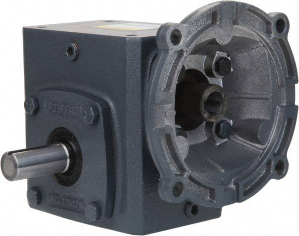 Boston Gear - 3 Centerline Distance, 40:1, 44 RPM Output, 1.78 Input Horsepower, 2,041 Lbs. Max Torque, Speed Reducer - Part No. F730-40-B5-G, 1-1/4" Shaft Diam, Single Shaft Left, 7/8" Bore, 8.88" High, 56C NEMA - Benchmark Tooling