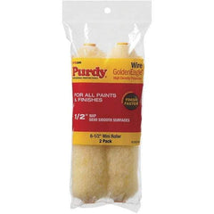 Purdy - 1/2" Nap, 6-1/2" Wide Paint Roller Cover - Semi-Smooth Texture, High Density Polyester - Benchmark Tooling