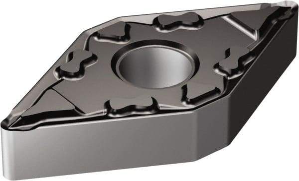 Sandvik Coromant - DNMG431 MF Grade 1105 Carbide Turning Insert - TiAlN Finish, 55° Diamond, 1/2" Inscr Circle, 3/16" Thick, 1/64" Corner Radius - Benchmark Tooling