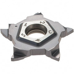 Iscar - PENTA24N119 IC908 Grade, 0.0469" Cutting Width, Carbide Cutoff Insert - Neutral Lead Angle, 0.0039" Cnr Rad, TiAlN Coated - Benchmark Tooling