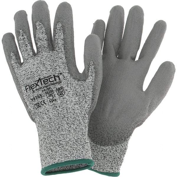 Wells Lamont - Size M, ANSI Cut Lvl 2, Cut Resistant Gloves - Palm Coated, Gray - Benchmark Tooling